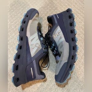 On Running Blue and Gray Athletic Shoes